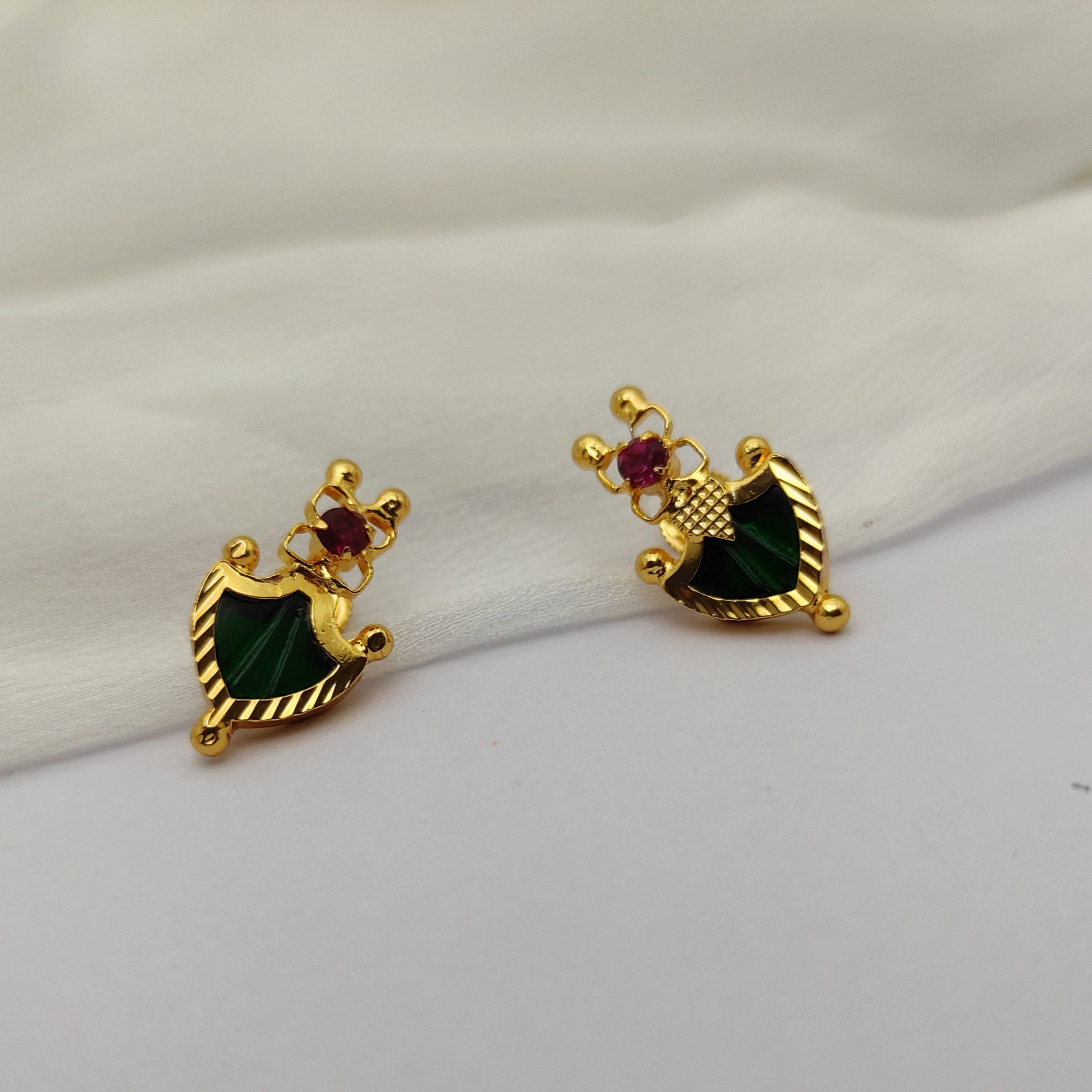 Buy One Gram Gold Blue Nagapadam Earrings Gold Look Kerala Traditional  Palakka Ladies Earrings